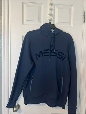 Men's Navy Hoodie with Messi Logo